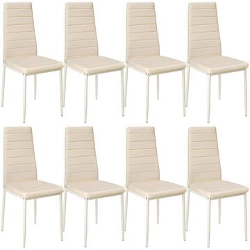 Lot de 8 chaises avec surpiqûre