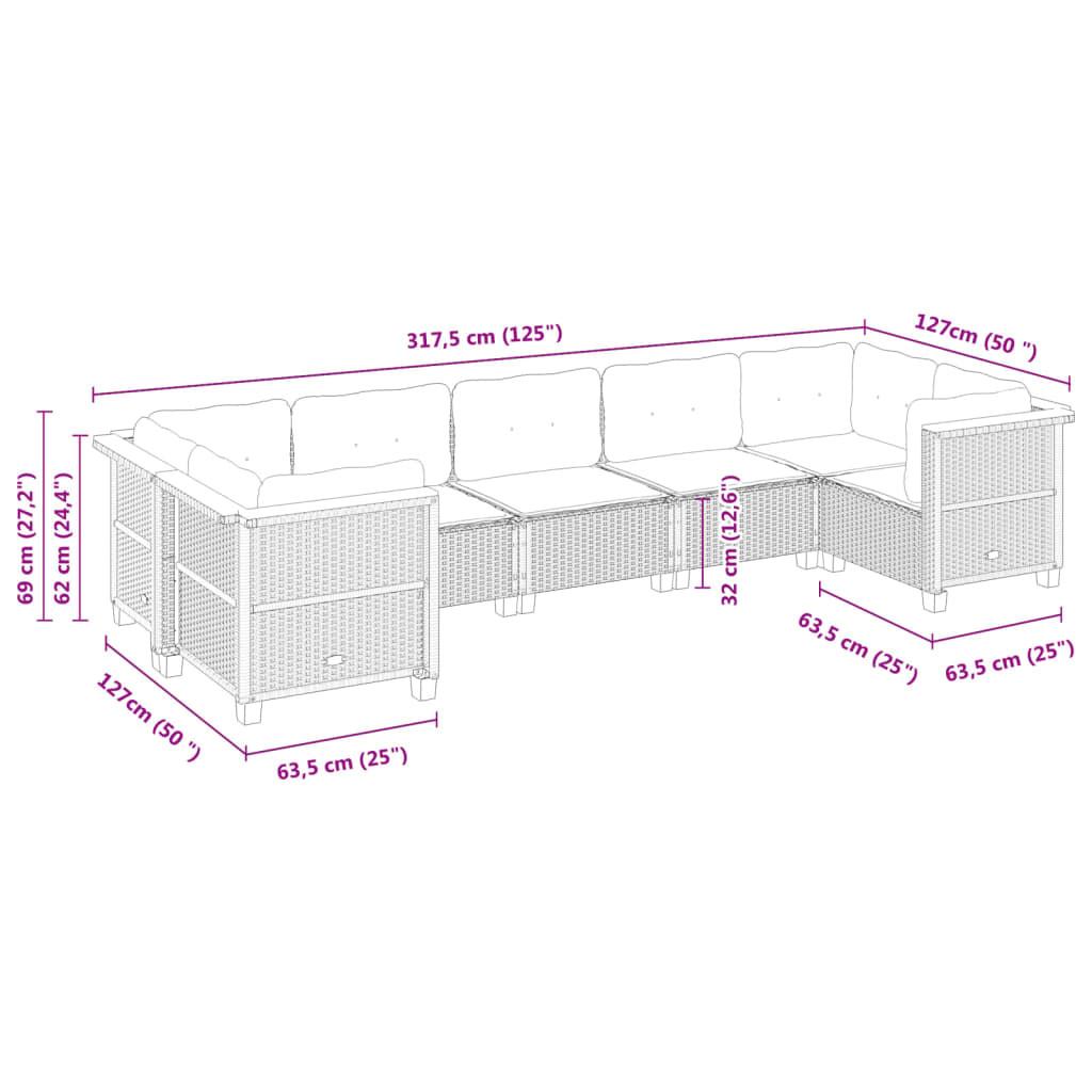 VidaXL Garten sofagarnitur poly-rattan  