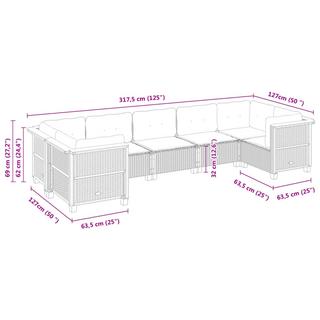 VidaXL Garten sofagarnitur poly-rattan  