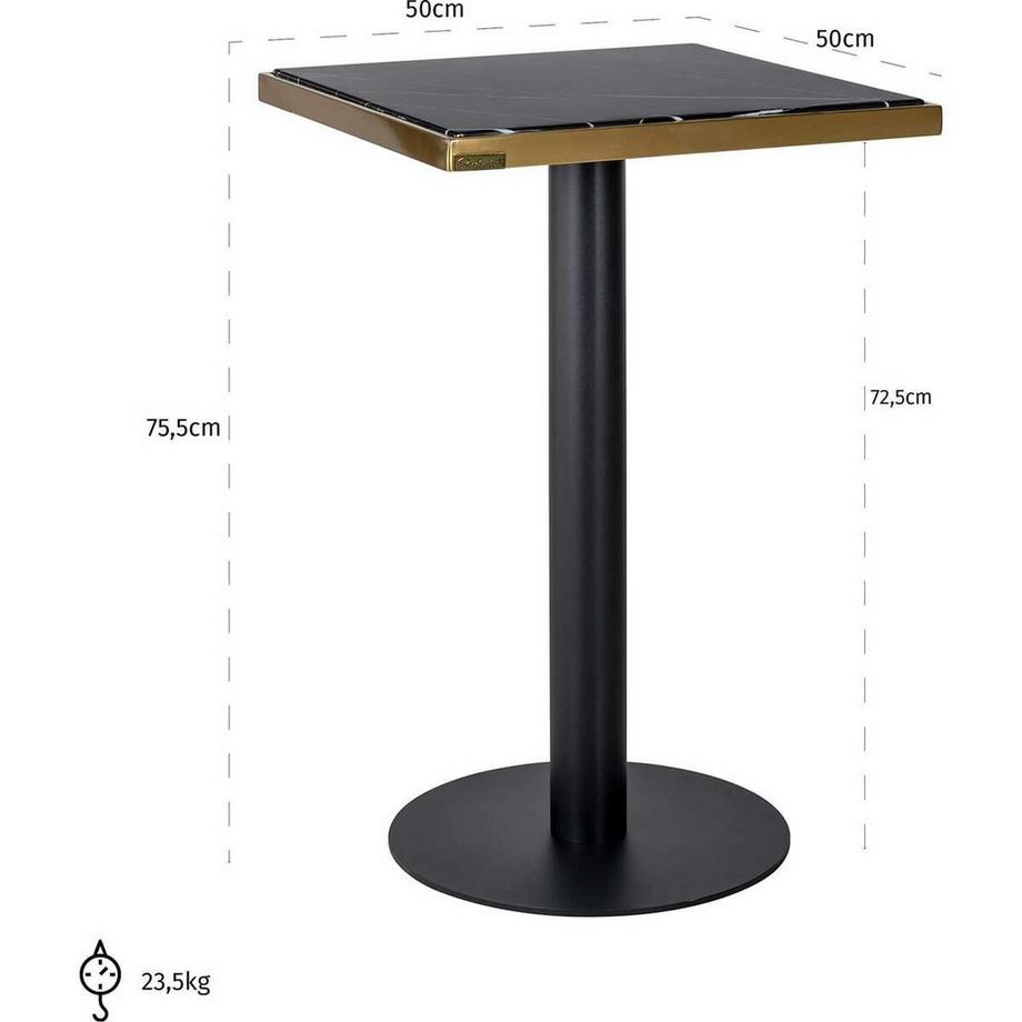 mutoni Tavolo da bistrot Zenza in marmo 50x50  