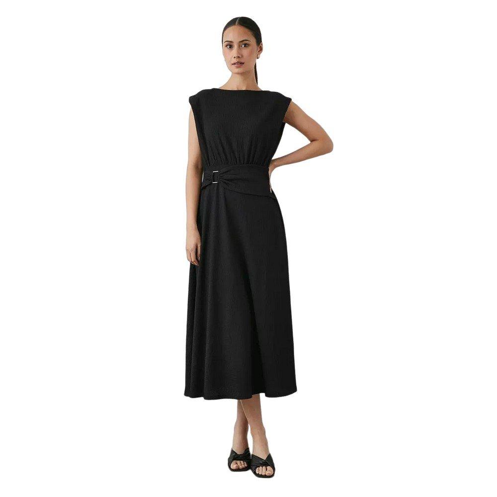 Image of Midikleid Gürtel Damen Schwarz 38