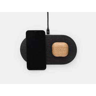 Oakywood  Oakywood Dual Slim Charging Pad Duales kabelloses Handy-Ladegerät - Schwarz / UK (Adapter type G) 