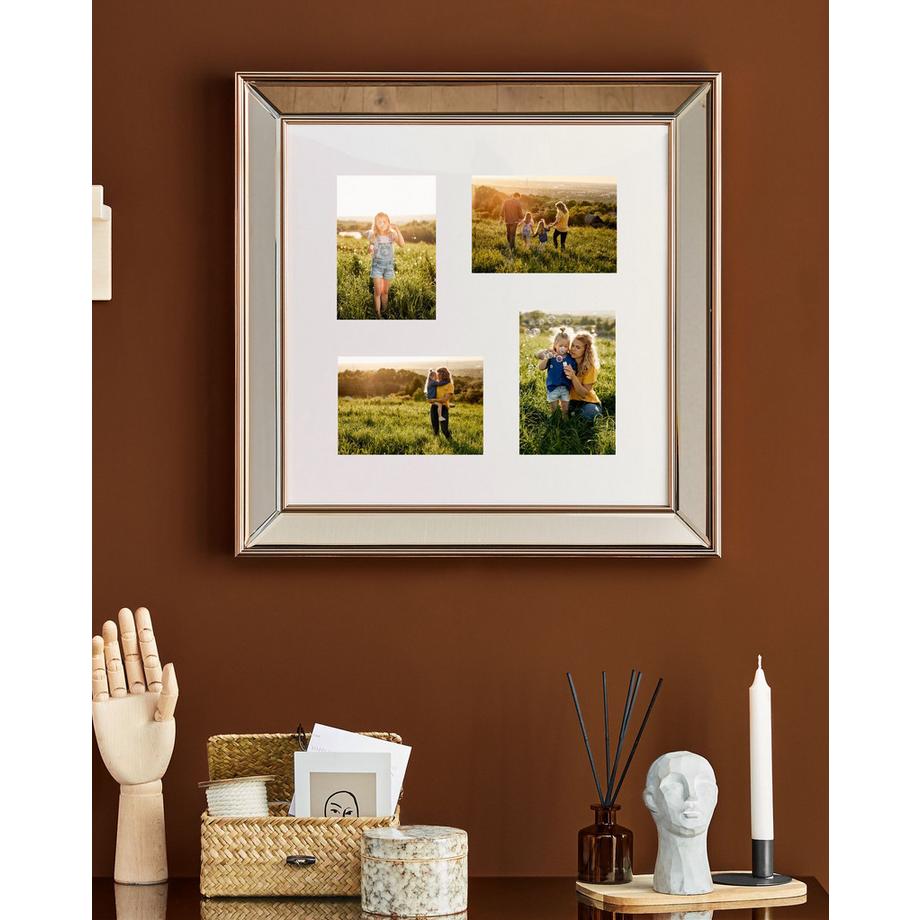 Beliani Fotorahmen aus Glas Glamourös DABOLA  