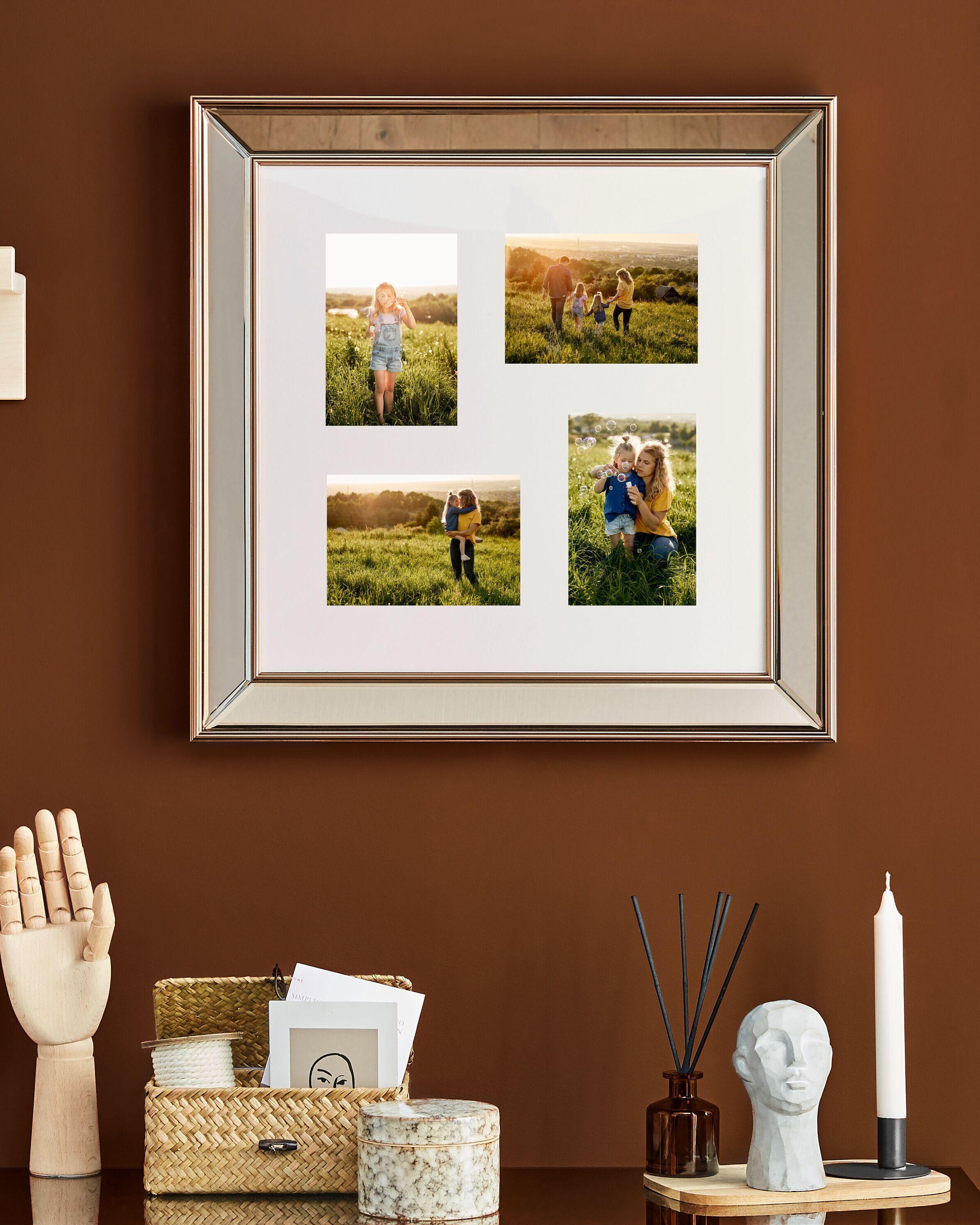 Beliani Fotorahmen aus Glas Glamourös DABOLA  