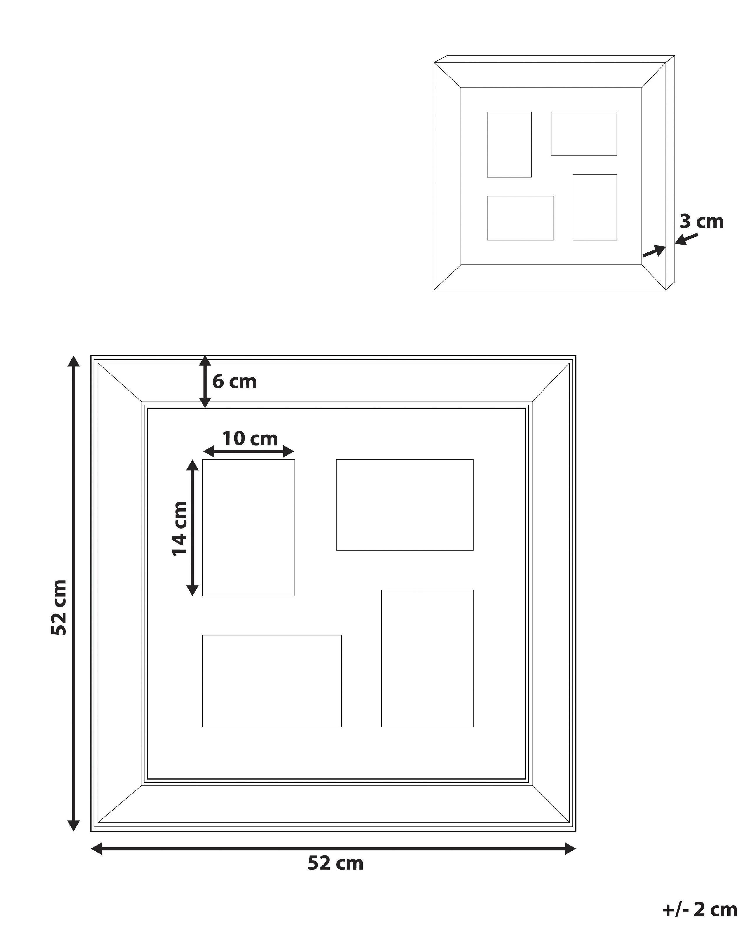 Beliani Fotorahmen aus Glas Glamourös DABOLA  