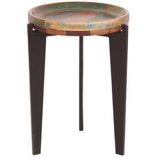 mutoni Table d'appoint Fume ronde 39x39  