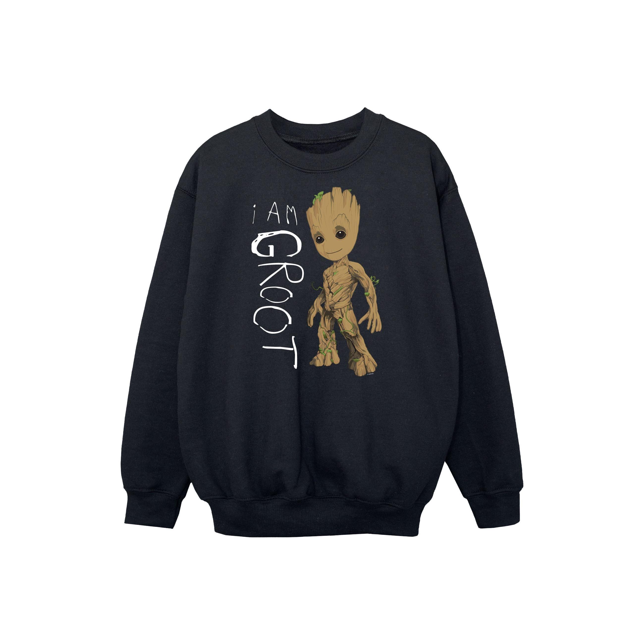 Image of Guardians Of The Galaxy I Am Groot Scribbles Sweatshirt Jungen Schwarz 116