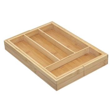 Boîte à couverts - 6 compartiments - extensible - bambou