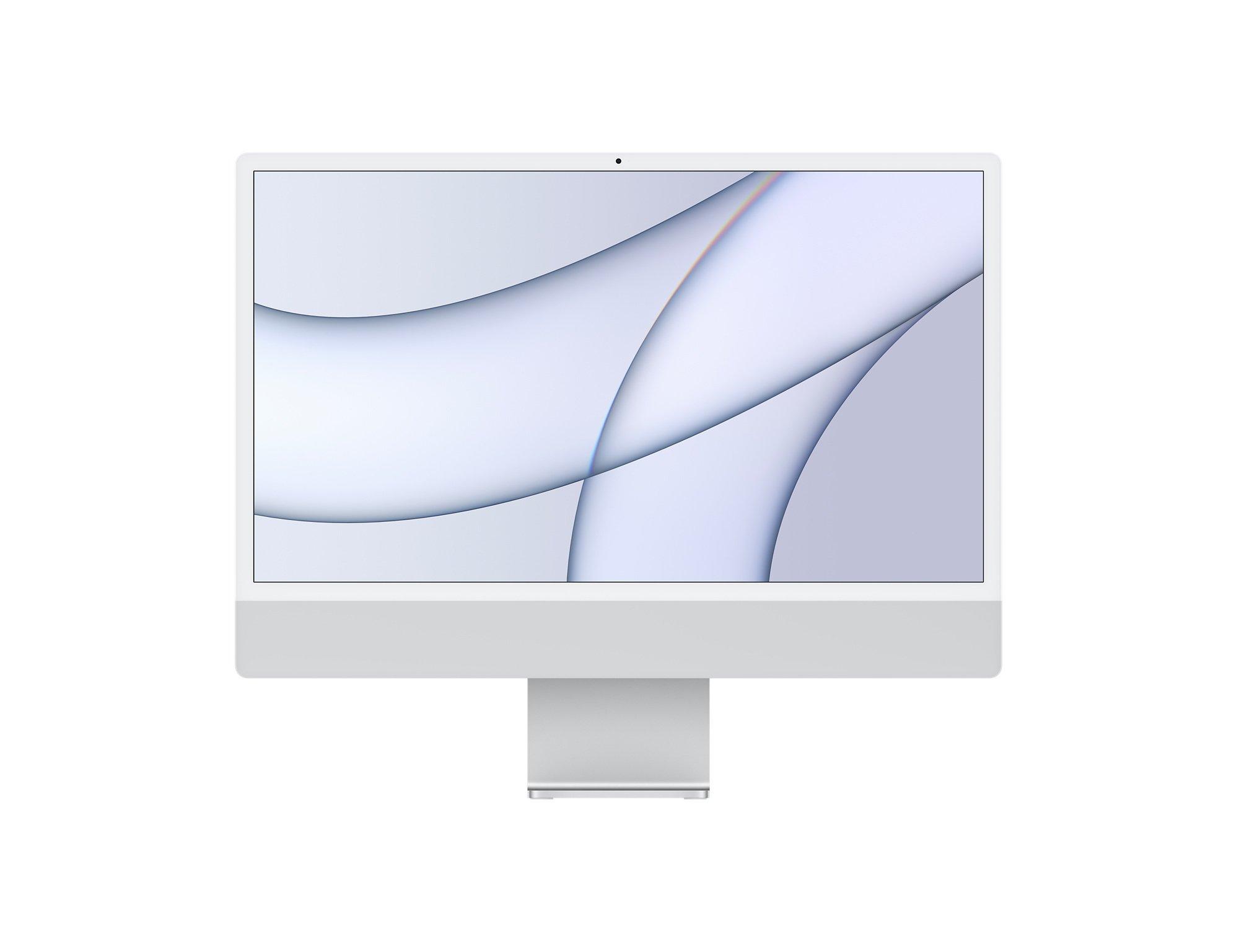 Apple  Reconditionné iMac 24" 2021 Apple M1 3,2 Ghz 8 Go 256 Go SSD Argent - Très Bon Etat 