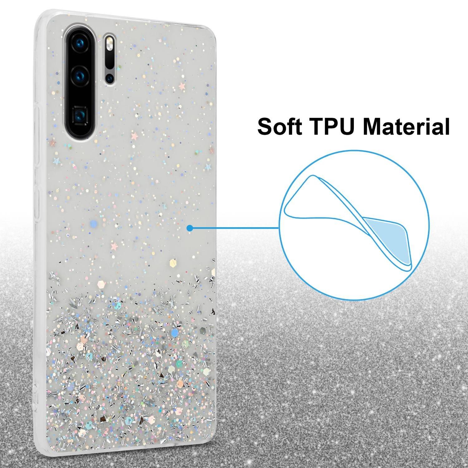 Cadorabo  Housse compatible avec Huawei P30 PRO - Coque de protection en silicone TPU flexible avec paillettes scintillantes 