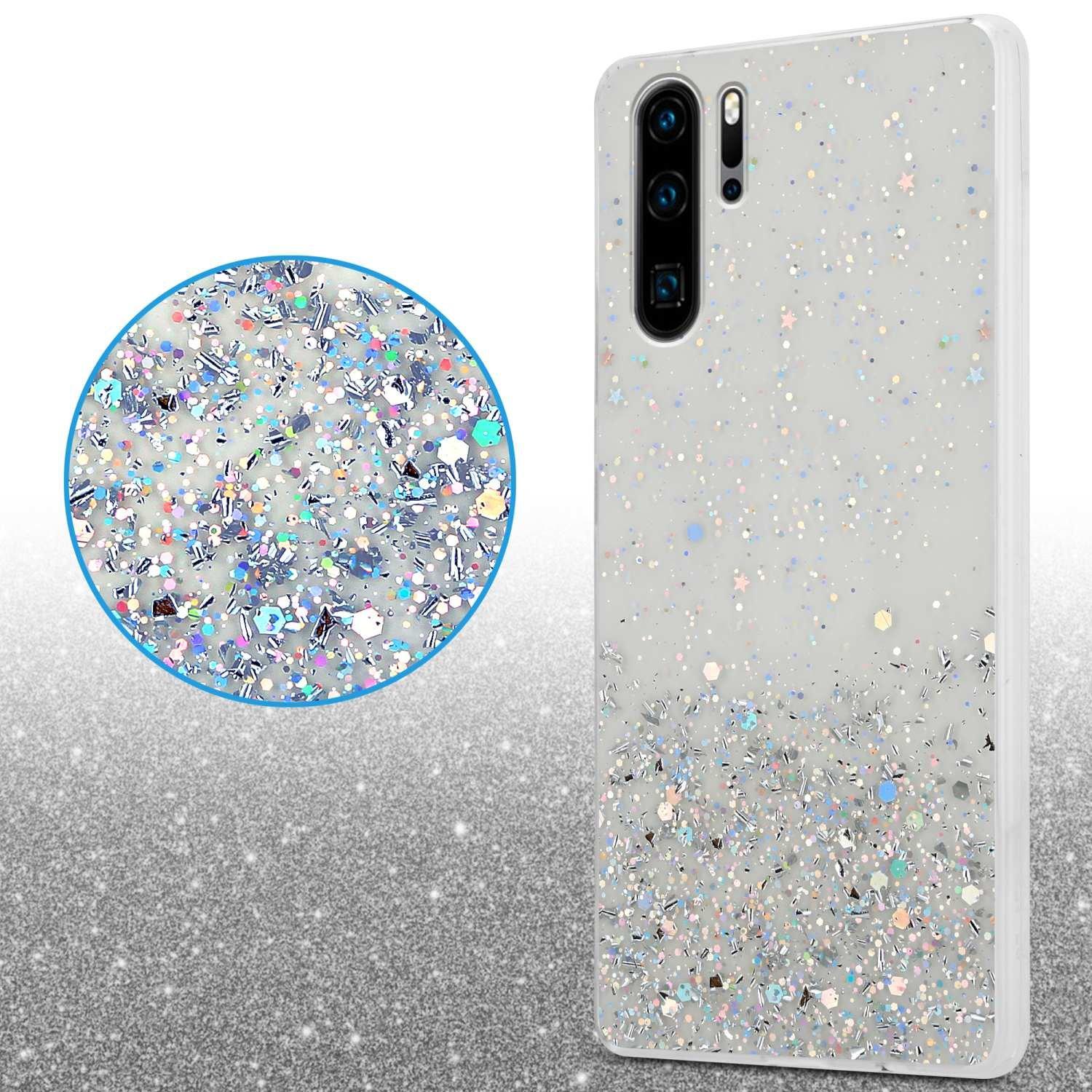 Cadorabo  Housse compatible avec Huawei P30 PRO - Coque de protection en silicone TPU flexible avec paillettes scintillantes 