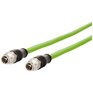 METZ CONNECT  M12 Industrial Ethernet Leitung, X-kodiert, 5.0 m, M12 Stecker gerade - M12 Stecker gerade, PUR 