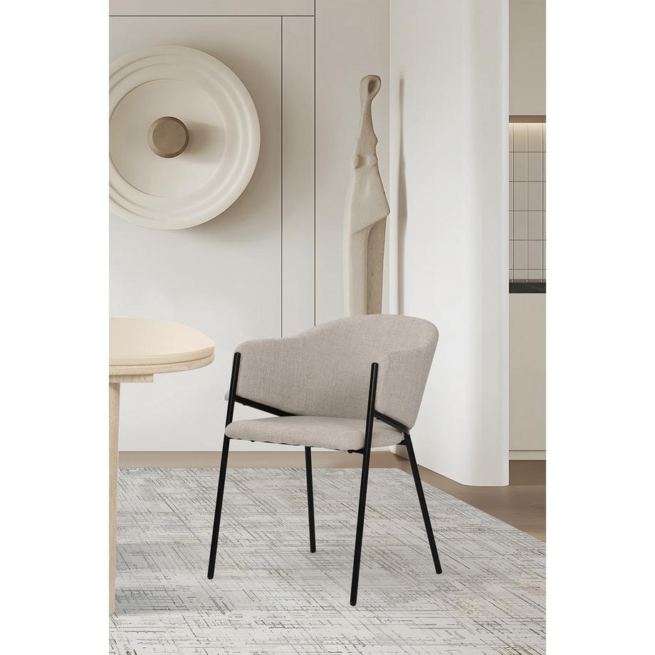 mutoni Chaise avec accoudoirs Serez beige (set de 2)  