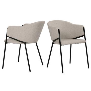 Chaise avec accoudoirs Serez beige (set de 2)