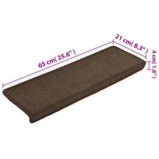 VidaXL Tapis d'escalier 15 pcs polypropylène  