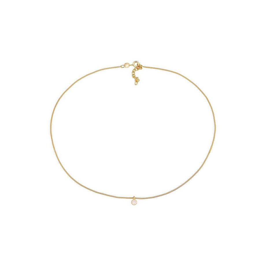 Elli  Collier Choker Rose Quartz Solitaire Pendentif 