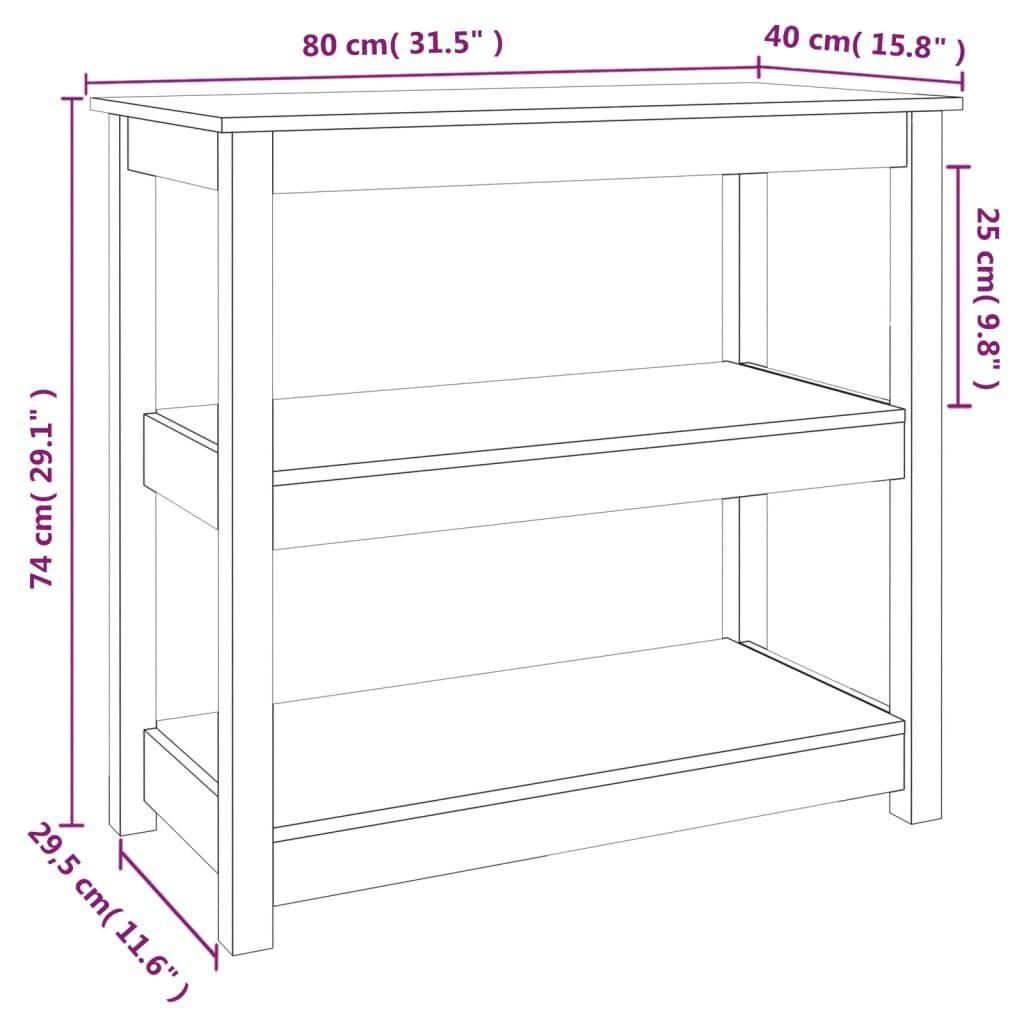 VidaXL Table console bois de pin  