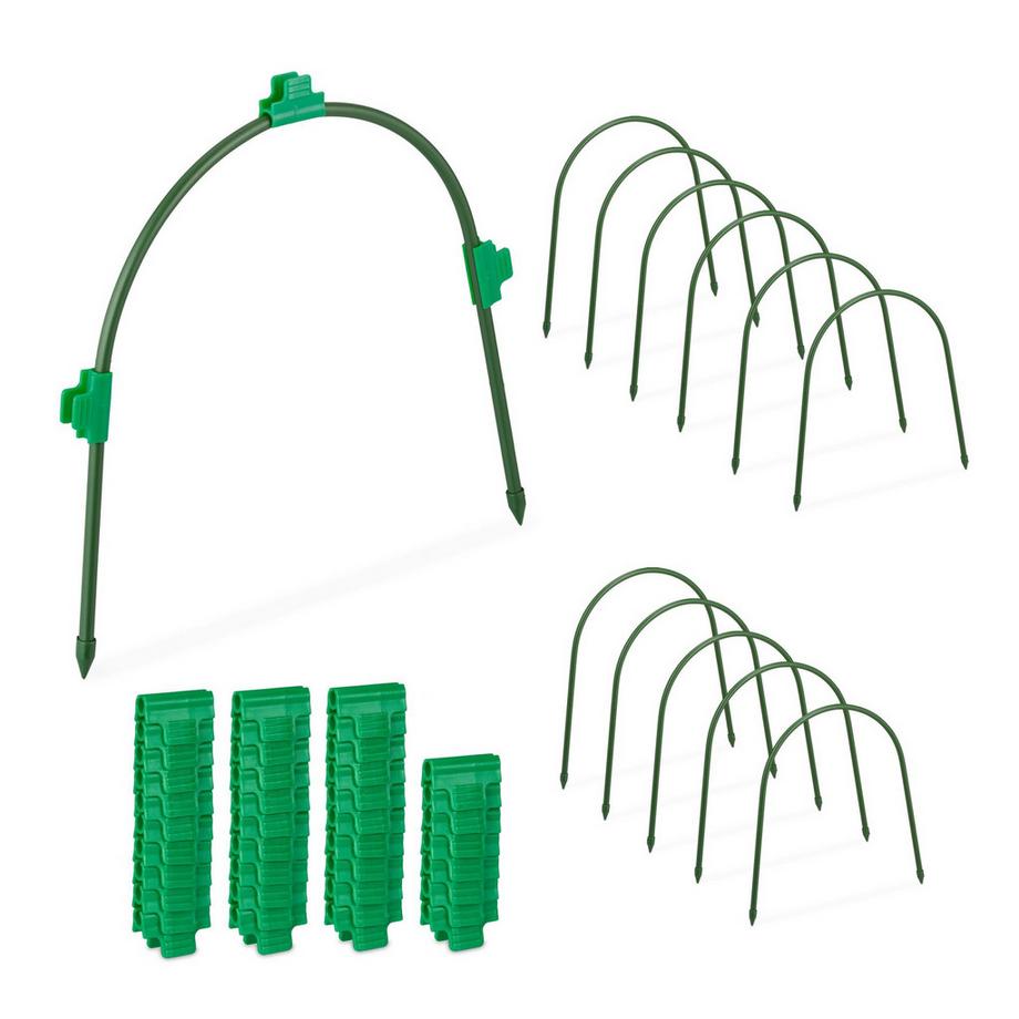 set di 12 archi a tunnel con clip per piante