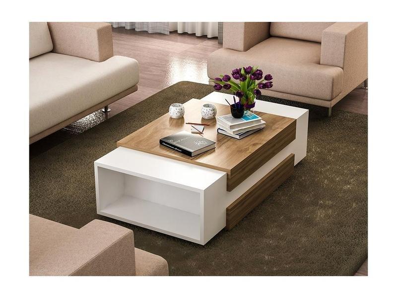 Image of Couchtisch 2 Ablagen Naturfarben BASENA Couchtisch 2 Ablagen Naturfarben BASENA