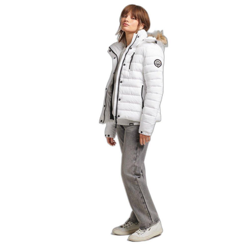 Superdry  kurze daunenjacke it kapuze und kunstpelz, daen 