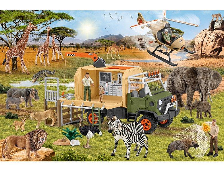 Schmidt  Puzzle Abenteuerliche Tierrettung inkl. 2 Schleich-Figuren (60Teile) 