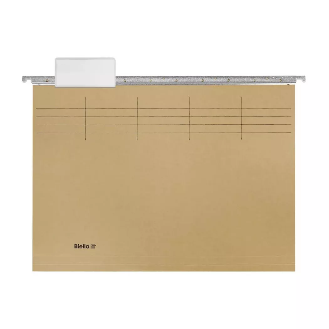 Biella – Hängemappe Original, A4, Set zu 5 Stück, inklusive Zubehör, 26 cm, One Size, Olivegrün