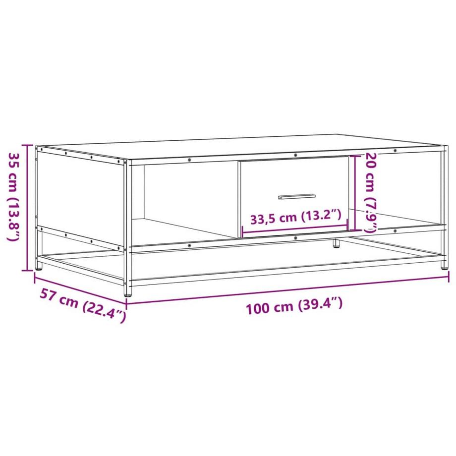 VidaXL Couchtisch holzwerkstoff  