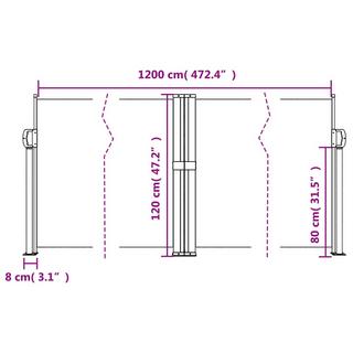 VidaXL Auvent latéral rétractable  