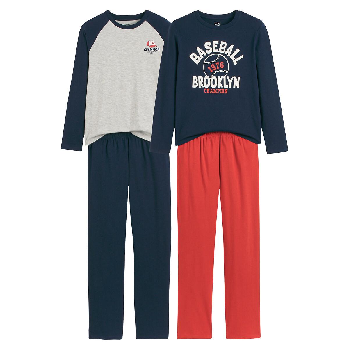 La Redoute Collections  2er-Pack Pyjamas mit Baseball-Motiven 