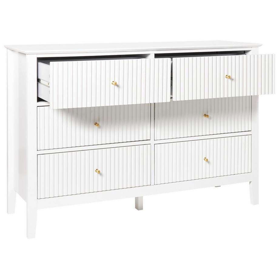 Beliani Commode à 6 tiroirs en MDF Minimaliste ASSISI  