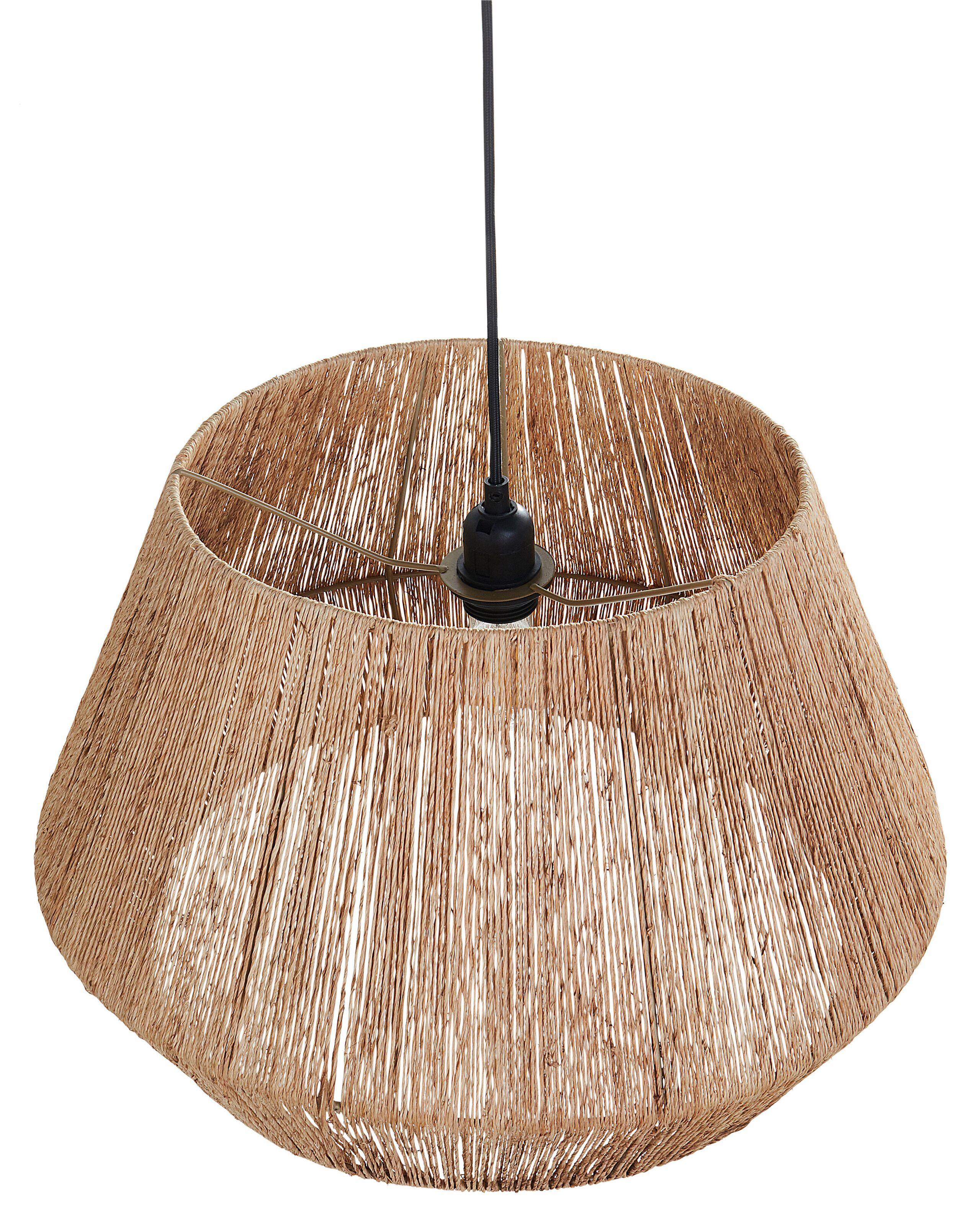 Beliani Lampe suspension en Jute Boho BIRAU  