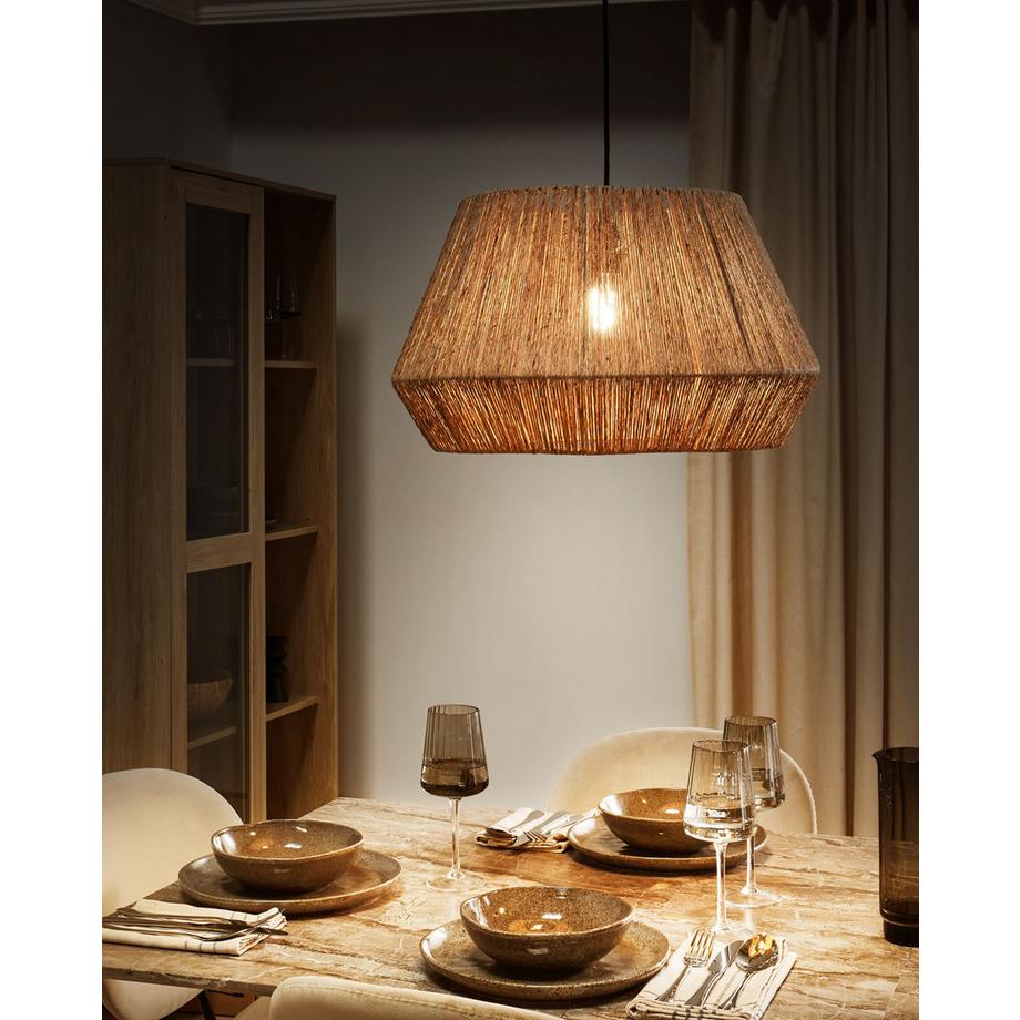 Beliani Lampe suspension en Jute  BIRAU  