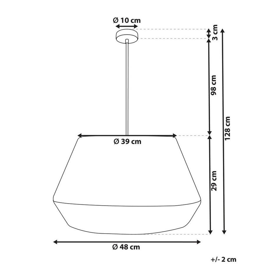 Beliani Lampe suspension en Jute  BIRAU  