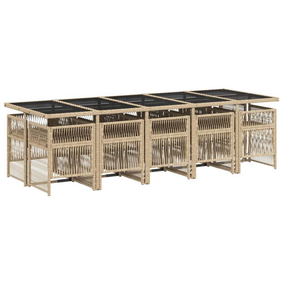 VidaXL set da pranzo da giardino Polirattan  