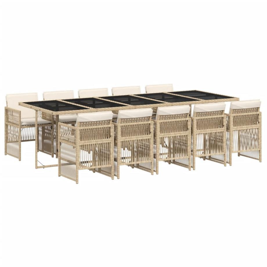 set da pranzo da giardino Polirattan