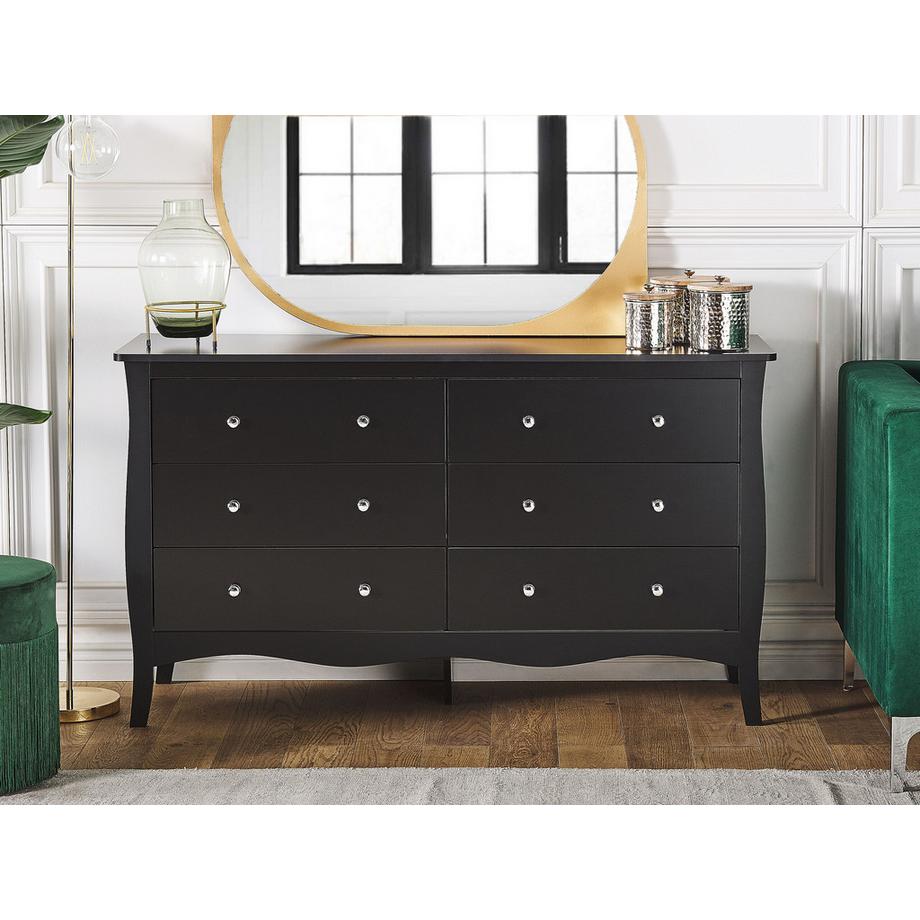 Beliani Kommode mit 6 Schubladen aus MDF-Platte Glamourös WINCHESTER  