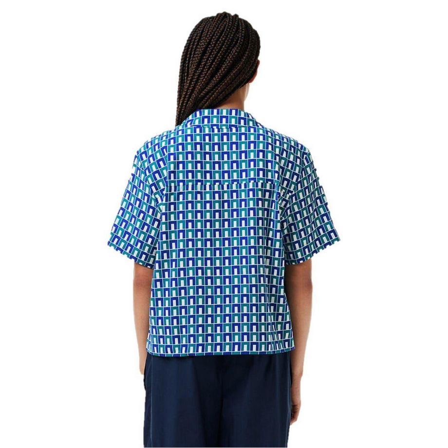 LACOSTE  Chemise Manches Courtes Motiftyle Géométrique 