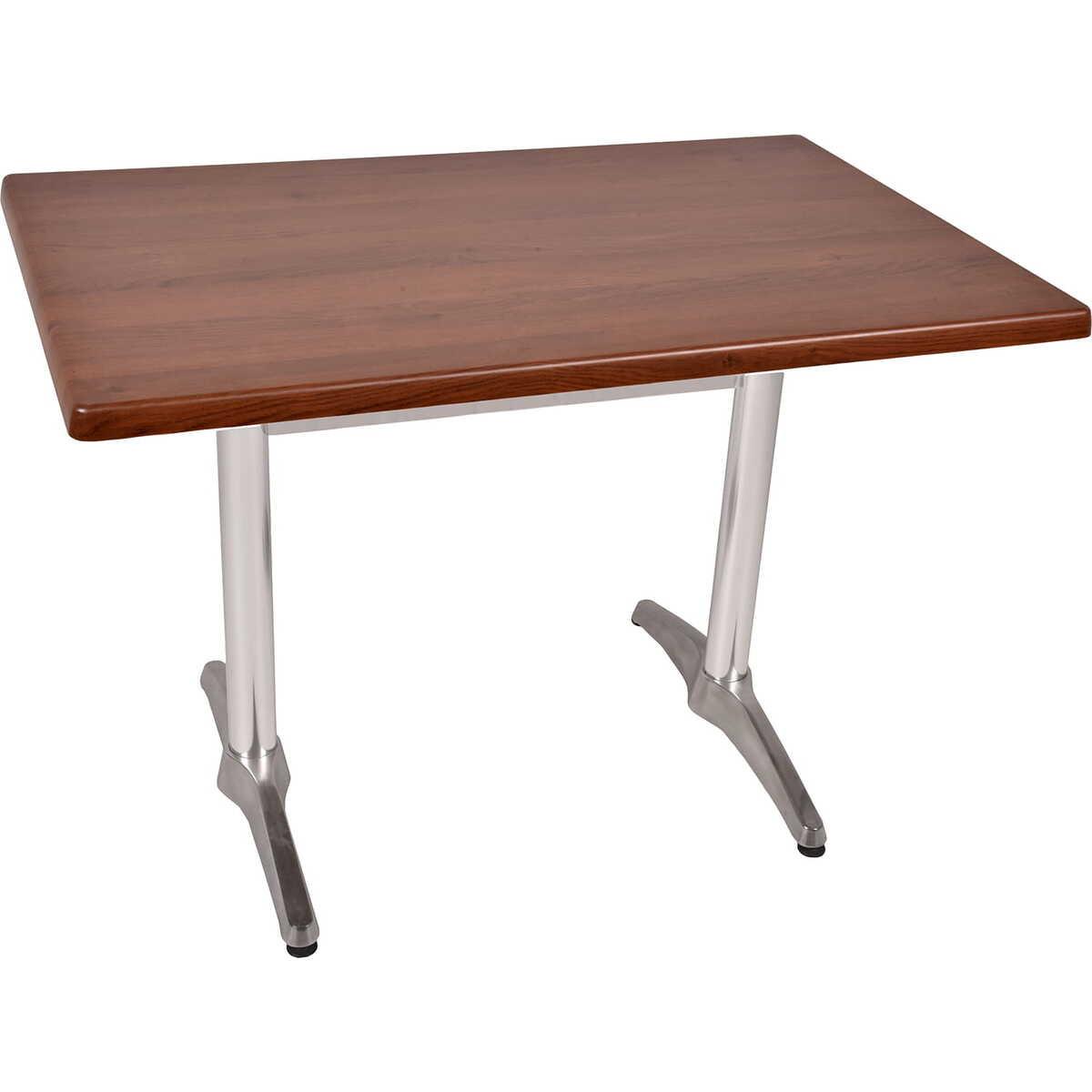 mutoni pleasure Table de bistrot Bennet Brenta brun foncé argenté 110x70  