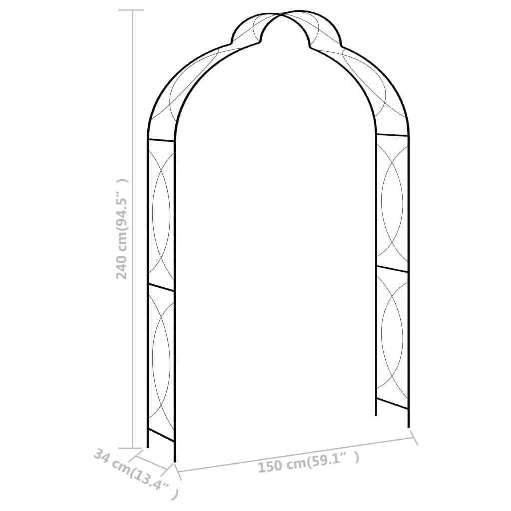 VidaXL  Voûte de jardin fer 