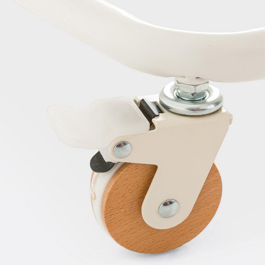 SO'HOME Portant à roulettes en fer et hévéa  