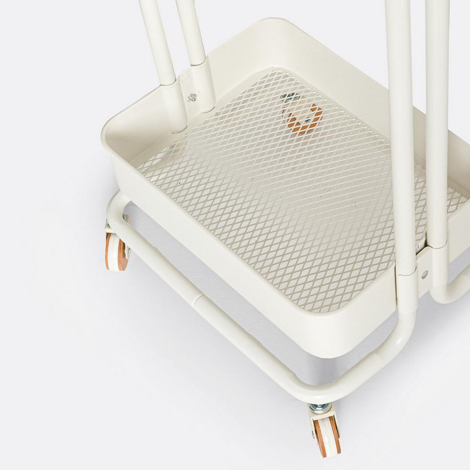 SO'HOME Portant à roulettes en fer et hévéa  