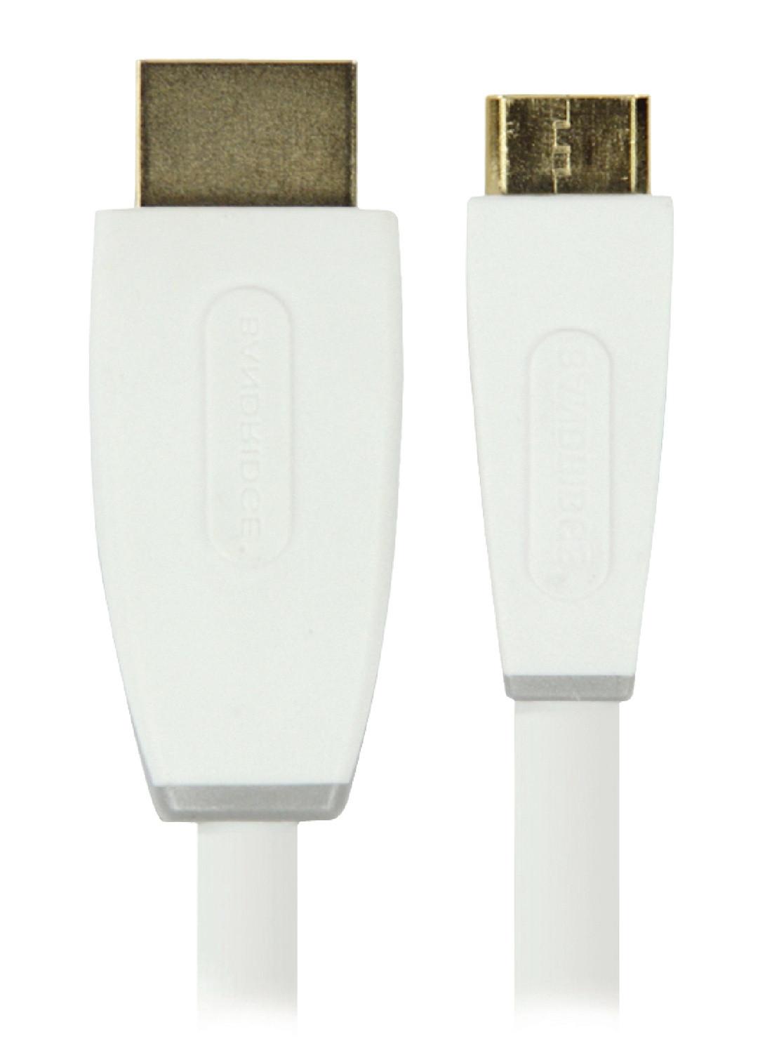 Image of Hochgeschwindigkeits-HDMI-Kabel mit Ethernet-HDMI-Kontakt - HDMI Mini Hane 1.00 m Vit