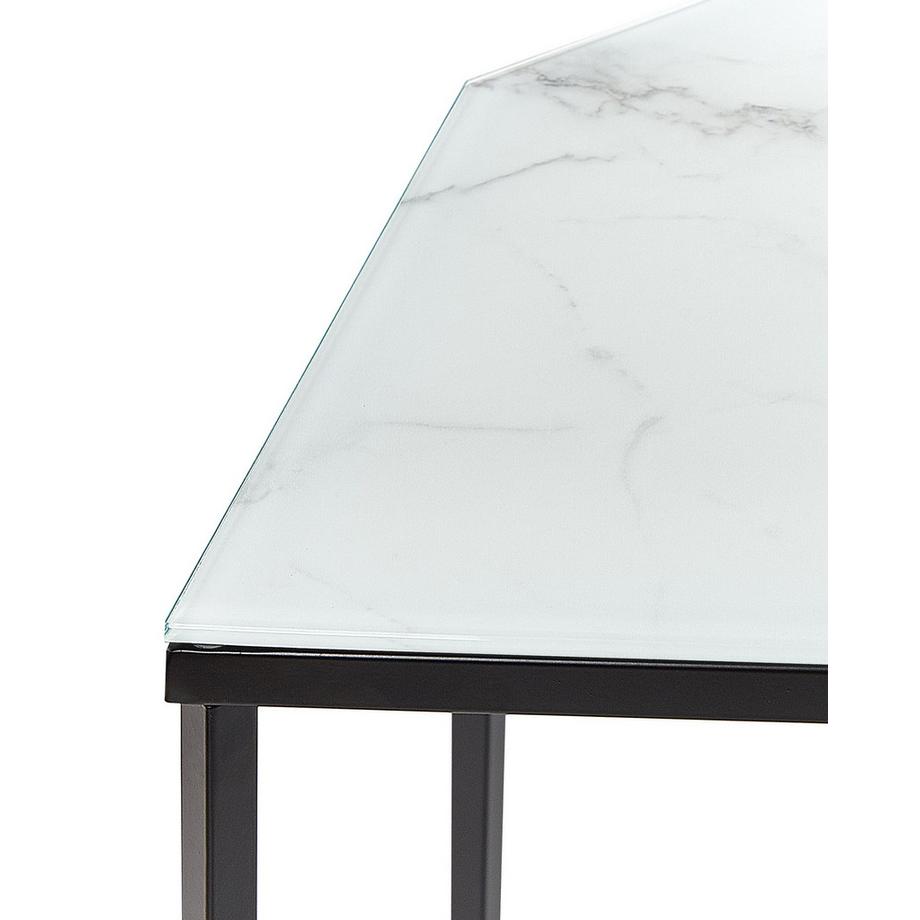 Beliani Tavolino consolle en Vetro temperato Moderno PERRIN  