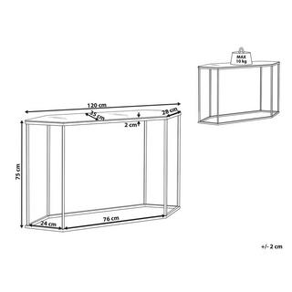 Beliani Konsolentisch aus Sicherheitsglas Modern PERRIN  