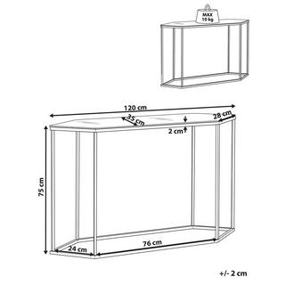 Beliani Konsolentisch aus Sicherheitsglas Modern PERRIN  