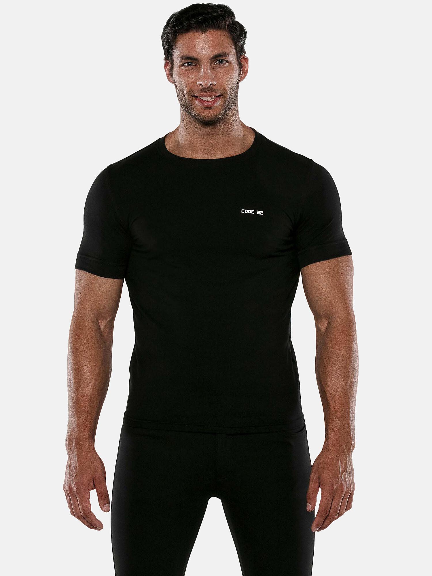 Image of T-shirt Mit Kurzen Ärmeln Basic Unisex Schwarz S
