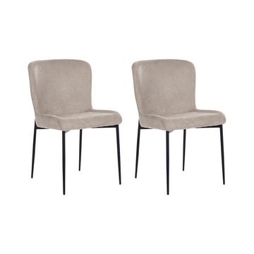 Lot de 2 chaises de salle à manger en Tissu Moderne ADA