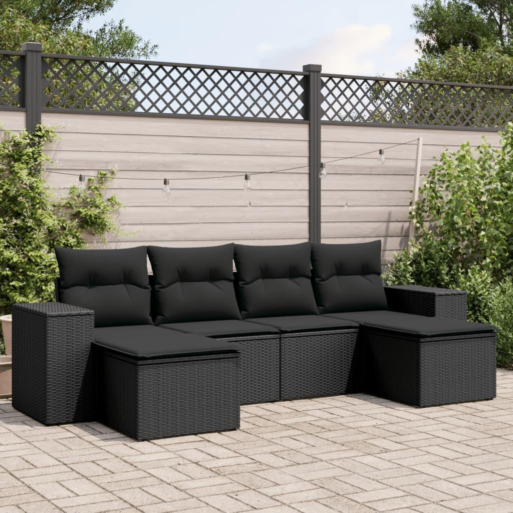 VidaXL set divano da giardino Polirattan  