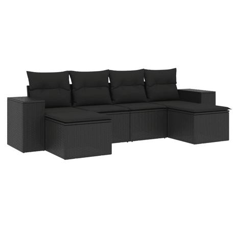 VidaXL set divano da giardino Polirattan  