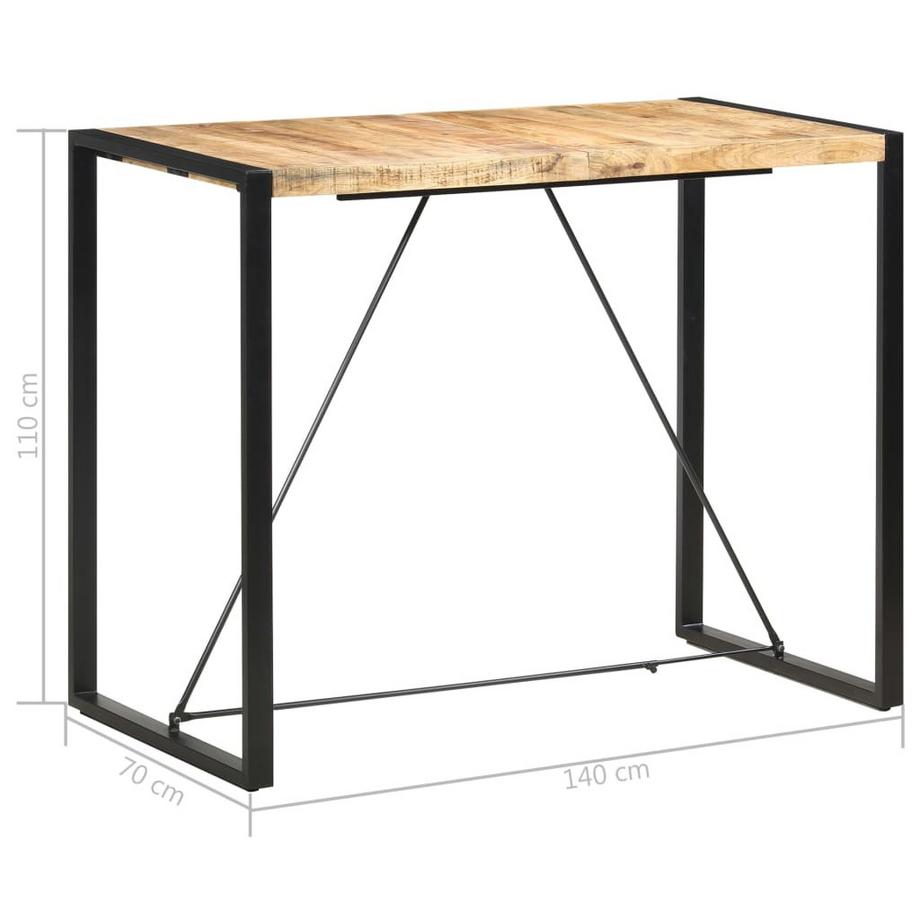 VidaXL Table de bar bois  